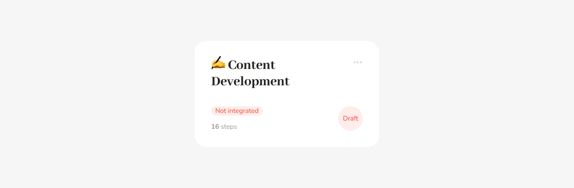 Draft of the Content Development workflow template