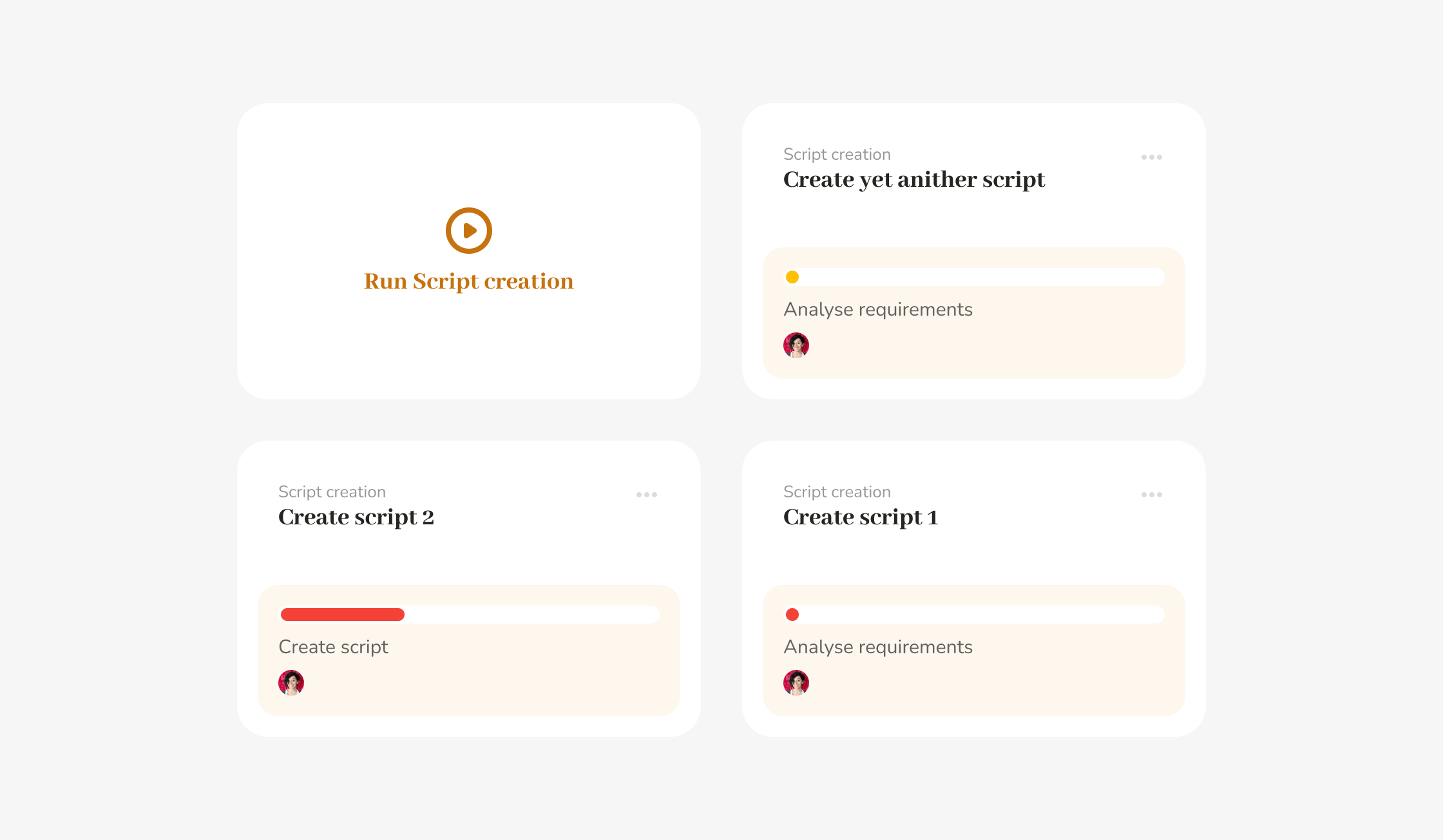 Script creation Workflow Template