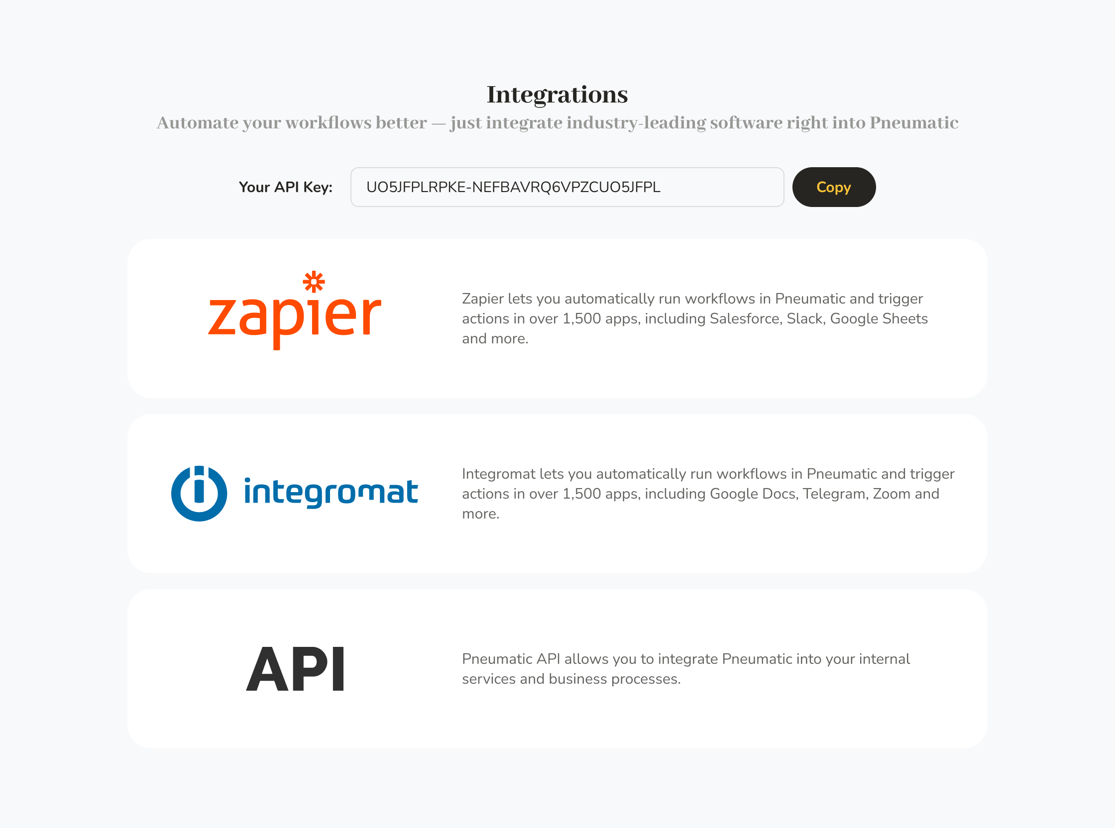 Integrations