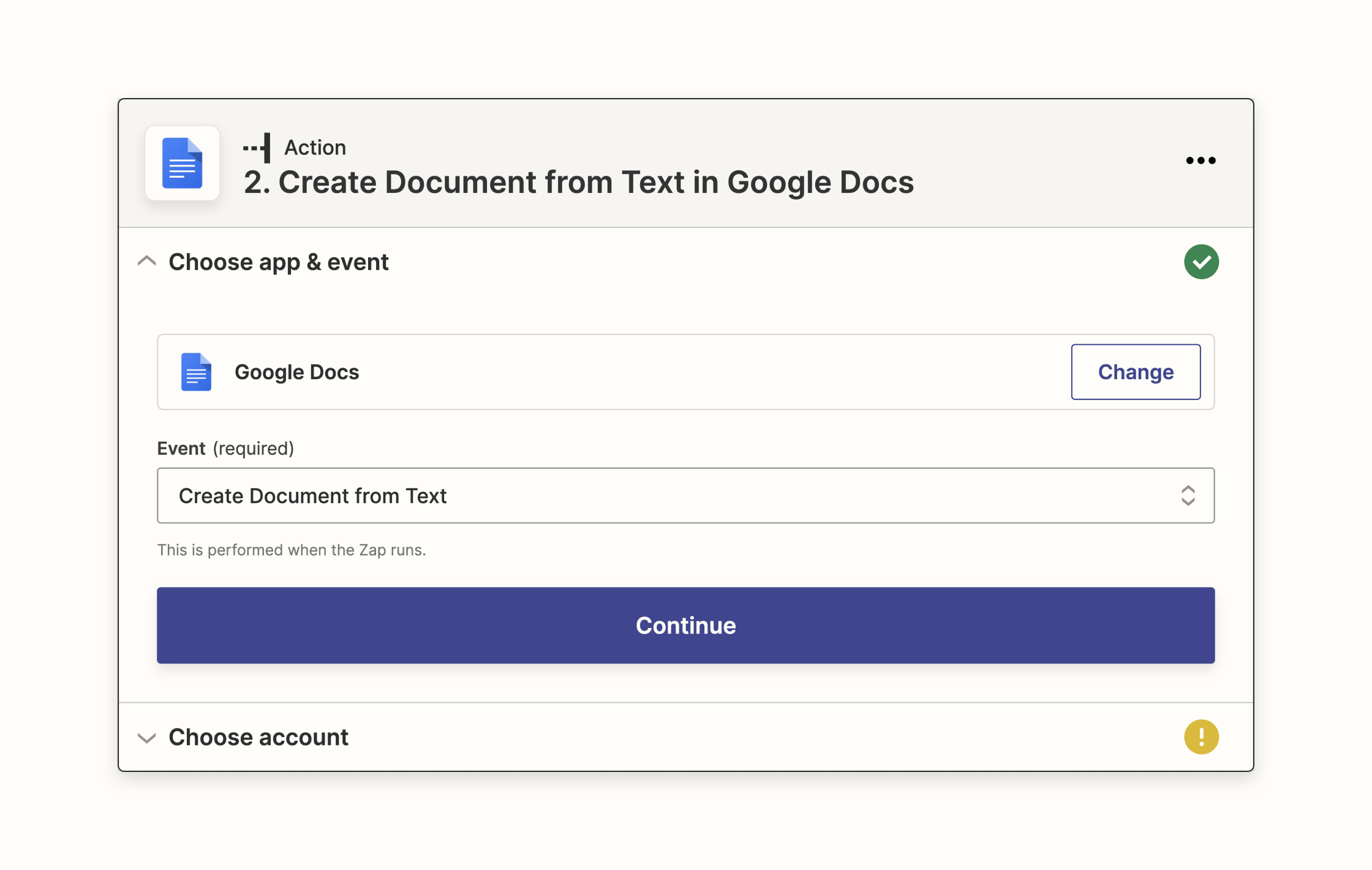 Create Document from text in Google Docs