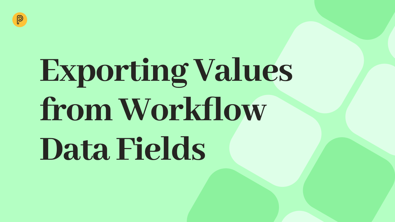 Exportieren von Werten aus Workflow-Datenfeldern