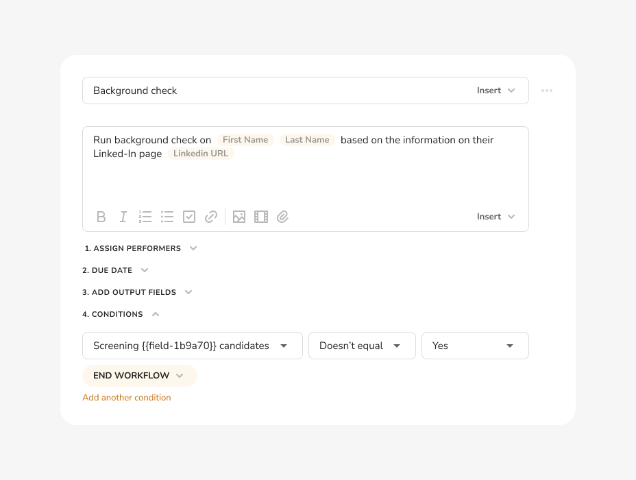 Automating Workflow Termination with Conditions