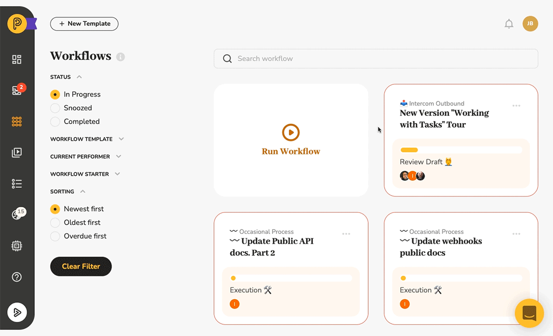 Lassen Sie die Workflows, die warten können, durch Snoozing aus dem Blickfeld verschwinden